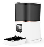 Distributeur automatique intelligent pour animaux de compagnie, portable, 5L, écran LCD, alimentation programmée, matériau ABS, plaques magnétiques en acier inoxydable, contrôle par application, batterie
