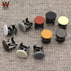 Connecteur de verrouillage excentrique en alliage de zinc 12x12,5 mm avec couvercle en caoutchouc plat 13 mm pour armoires, placards et meubles à chaussures - Product Image 1