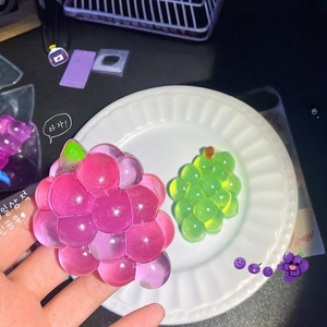 Squishy Fruit Grapes Fidget Toy Squeeze Stress Relief <b>Hand</b> Toy Anti-Anxiety Fruit Stretchy Slow Rising Toy Creative Sensory Toy - Product Image 5