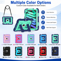 Étui en silicone PC antichoc robuste avec support, sangle d'épaule et porte-stylo pour iPad Mini 6 7 2021 2024 OEM ODM