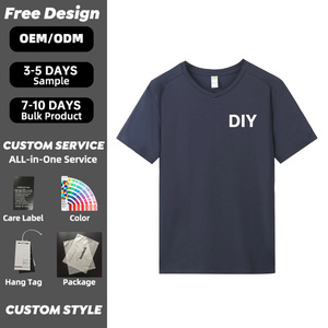 Camisetas de Hombre en Tela Fresca de Algodón y Poliéster 230 GSM, Lisas, para Gimnasio, con Logotipo Personalizado, Casuales - Product Image 1