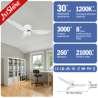 Ventilador de Techo LED 1stshine, Diseño de Gran Venta, 52 Pulgadas, Ventilador de Techo con Iluminación LED