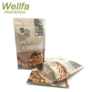 Bolsas Para Manufacturer Custom Printed Resealable Aluminum Foil Packaging With Zipper Stand Up Pouch Bag For Cashew Nuts Doypac