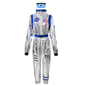 <span class=keywords><strong>Costume</strong></span> d'<span class=keywords><strong>astronaute</strong></span> argenté pour adulte, tenue de pilote, cosplay, fête de la Terre errante, combinaison, leggings, vente en gros pour Halloween 2026 - Product Image 4