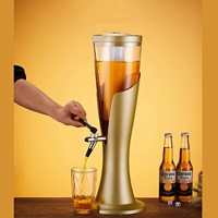 Tour à bière lumineuse LED 3L personnalisée, distributeur portable de bière pression avec robinet pour grandes soirées, mariages et équipement de bar