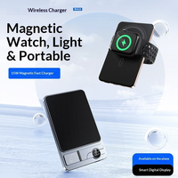 Batterie externe magnétique 10000mAh Qi2 15W Charge rapide Chargeur sans fil 3 en 1 Basse température Certifié 3C pour iPhone Montre connectée