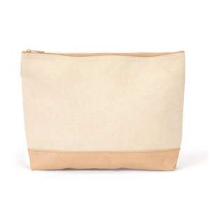 Pochette de rangement zippée en toile de coton pour femmes, grande taille 10*8*2 pouces, pour soins de la peau, articles dentaires et maquillage, pour sac à main et sac de voyage - Product Image 2