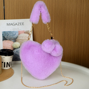 Bolso de Mano de Piel Sintética de Conejo, Bonito y Moderno, para Mujer, de Mano y Bandolera, Gran Capacidad, con Cierre de Cremallera - Product Image 4