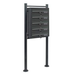 Système de boîtes <span class=keywords><strong>aux</strong></span> <span class=keywords><strong>lettres</strong></span> autoportantes au <span class=keywords><strong>design</strong></span> moderne avec 5 boîtes <span class=keywords><strong>aux</strong></span> <span class=keywords><strong>lettres</strong></span> et boîtes <span class=keywords><strong>aux</strong></span> <span class=keywords><strong>lettres</strong></span> <span class=keywords><strong>collectives</strong></span> thermolaquées - Product Image 1