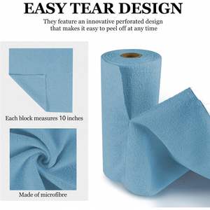 Rouleaux de serviettes absorbantes à séchage rapide avec logo personnalisé, pratiques à déchirer, pour la cuisine, lavables, en microfibre, en rouleau - Product Image 4