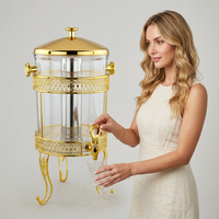 Luxe grensoverschrijdende vergulde koelkast voor sap, dranken, buffet, thee, fruitthee.