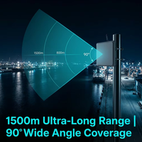 Radar de surveillance des voies navigables FMCW 24 GHz 1500 m, détection de navires longue portée 1500 m, radar marin IP66