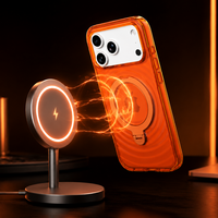 Coque de téléphone portable personnalisée de luxe avec chargement sans fil magnétique sécurisé pour iPhone 17 18 Pro Max avec support