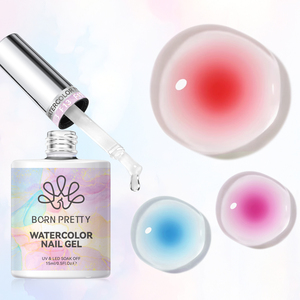 BORN PRETTY TPO-freier Klarer Blooming <span class=keywords><strong>Gel</strong></span> Nagellack mit individuellem Logo, ablösbarer UV/LED Aquarell-Nagelkunst-<span class=keywords><strong>Gel</strong></span> für Marmor-Effekt - Product Image 1