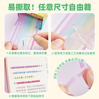 Bande adhésive fluorescente auto-adhésive détachable pour indexation, idéale pour blocs-notes et papeterie