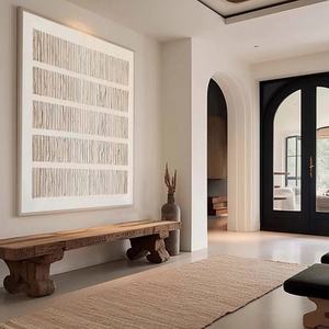 Arte Mural Moderno y Neutral, Arte Mural 3D, Lienzo Texturizado Neutral, Arte Wabi Sabi para Decoración Moderna del Hogar y Galería - Product Image 6