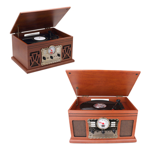 Sistema Giradischi dal Design Antico con Lettore CD, Cassetta, Radio AM/FM, Connettività AUX/RCA, Fornitore OEM - Product Image 5