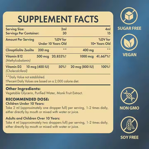 Oem זאוליט טיפות של קלינופיט זאוליט טיפות טיפות עם ויטמין <span class=keywords><strong>b12</strong></span> d3 עבור גוף יומי גמילה ולנקות מיקוד - Product Image 3