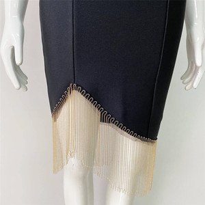 Fashion Club Élégant Élégant Fête Sexy Transparent Paillettes Cristal Robes Femmes Robe De Soirée À Paillettes - Product Image 2