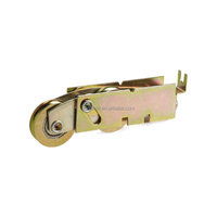 Roulette de porte coulissante en acier style moderne, 2 roues, avec revêtement en zinc/fini poli, faible bruit, épaisseur 4 mm, vente chaude