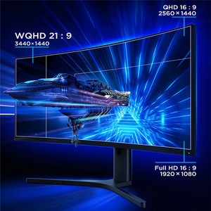 Moniteur de jeu incurvé Mi Surface 34 pouces 2K 144Hz, écran grand format à taux de rafraîchissement élevé, moniteur d'affichage pour ordinateur de bureau, écran LCD - Product Image 6