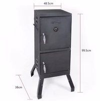 Barbecue à charbon de bois 2 niveaux avec fumoir intégré