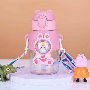 Botella <span class=keywords><strong>de</strong></span> <span class=keywords><strong>Agua</strong></span> Infantil <span class=keywords><strong>de</strong></span> Plástico <span class=keywords><strong>de</strong></span> 600 ml <span class=keywords><strong>para</strong></span> Niños en Edad Escolar, Linda Botella <span class=keywords><strong>de</strong></span> <span class=keywords><strong>Agua</strong></span> con Pajita y Correa con Dibujos Animados - Product Image 3