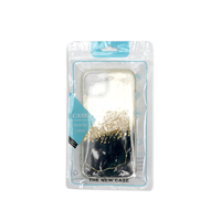 Pochette d'emballage en plastique à fermeture éclair pour câble USB d'ordinateur, imprimée sur mesure, scellée sur 3 côtés, avec fenêtre transparente