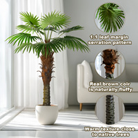 Grand palmier artificiel Robusta certifié UV de 2 m, 5 m, pour intérieur et extérieur, en plastique vert, pour décoration de bureau et aménagement paysager
