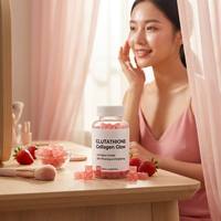 Biolex Glutathione Collagen Complex Gummies pour l'éclat quotidien de la peau et le bien-être, végétalien, sans sucre, 60 unités, marque privée OEM
