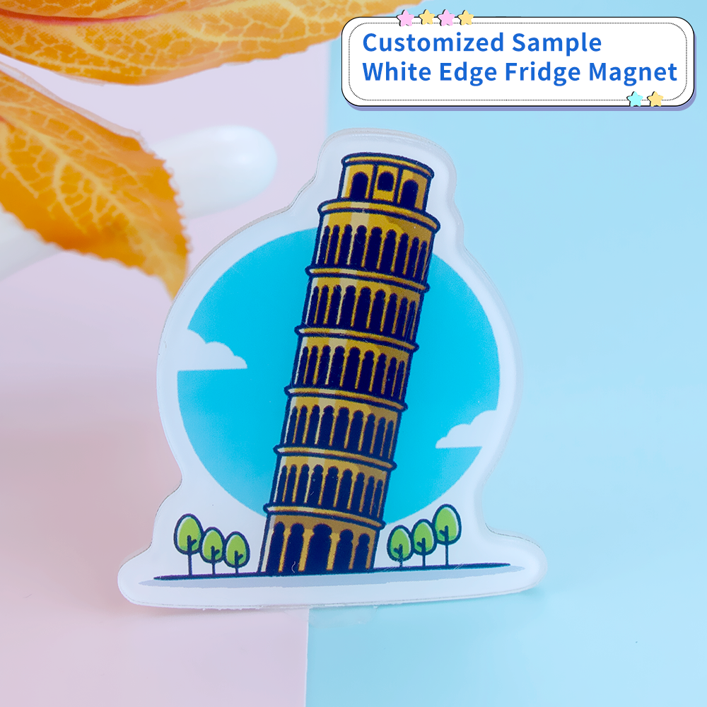 Aimant de réfrigérateur de bord blanc