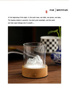 Barra de luz LED de cristal 3D recargable con fondo de madera táctil vista a la montaña plateada de tres colores para dormitorio escucha nocturna <span class=keywords><strong>mar</strong></span> - Product Image 3