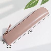 Étuis à crayons vintage en cuir PU, sacs à crayons créatifs à fermeture éclair, porte-stylos pour étudiants, fournitures scolaires Kawaii
