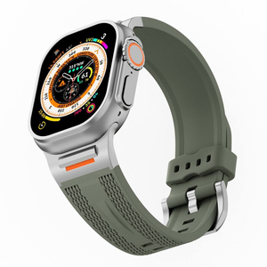 SmartWin Sport Mechanical Style <b>Liquid</b> <b>Silicone</b> Watch Band for Apple Watch 42mm 46mm 49mm for IWatch Series 11 10 Ultra 3 Strap - Product Image 4