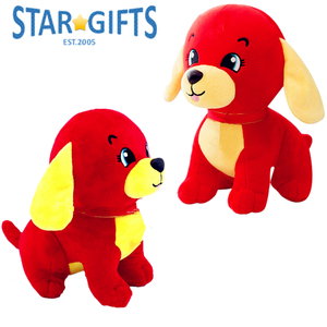 Peluche chiot porte-bonheur oriental rouge Fu pour cadeaux interculturels et décoration festive - Product Image 3