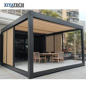 Xiyatech יוקרה חיצונית גזיבו שמש מרפסת חופה גזיבו חשמלי ביוקלימטי רובד אלומיניום חזק - Product Image 4