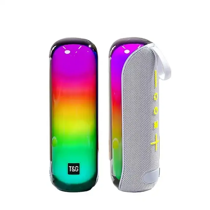 Neue Hot Wireless Speaker Fabric LED-Leuchten Leistungs starker Sound Bt 5.3 Tragbare Deep Bass Bunte Lautsprecher