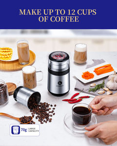Molino Eléctrico <span class=keywords><strong>de</strong></span> Acero Inoxidable <span class=keywords><strong>de</strong></span> Doble Taza para Moler Especias Secas y Húmedas, Molinillo Eléctrico para Granos - Product Image 3
