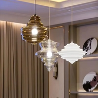 Luminaire suspendu de style nordique, gris et verre, pour comptoir de bar, E27, lampe suspendue simple
