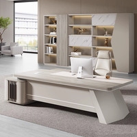 Bureau de direction en forme de L de qualité supérieure, dernier modèle, durable, en bois, convertible, pour PDG, directeur