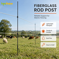 Postes de Fibra de Vidrio Duraderos de 1250 mm, Fáciles de Instalar, Resistentes a la Intemperie, de Alta Resistencia, Modernos y Naturales para Cercas de Pollos