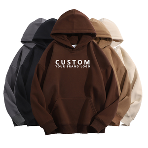 Best Quality Lined Printed Hooded Baggy Thick Cropped Heavyweight Men's <b>Hoodies</b> with No <b>String</b> - Product Image 1
