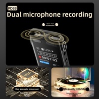 Pd88 Microphone portable professionnel haute définition à double micro, écran couleur TFT 1,44 pouces, réduction du bruit, formation professionnelle, conférence