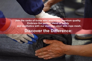 Tali kawat baja tahan karat 2.0mm 7x7 konstruksi anyaman jaring pengaman dengan bukaan heksagonal 50mm untuk jendela/perancah - Product Image 6