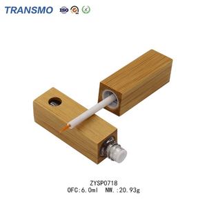 Flacon d'eye-liner écologique, flacon de sérum pour cils personnalisé, flacon d'eye-liner vide en bambou carré de 6 ml avec pinceau - Product Image 3