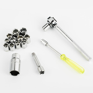Directo de fábrica, juego de <span class=keywords><strong>40</strong></span> piezas de acero al carbono, herramienta para coche y motocicleta, combinación de llave de vaso, potencia manual, 1 año de garantía - Product Image 5