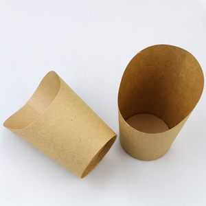 ถ้วยกระดาษแบบใช้ครั้งเดียวทิ้งรักษ์โลกสำหรับใส่เฟรนช์ฟรายส์ - Product Image 4