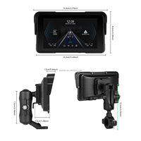 Podofo Écran tactile IPS portable pour moto de 5 pouces avec Carplay/Android Auto sans fil BT IP68 étanche OEM Factory