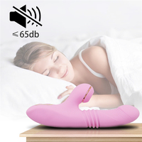 Kostenloser Versand in den USA Heizung Clit Sucker Vagina Clitoris Stimulator Teleskop Schub Saugen Vibrator Dildo Maschine