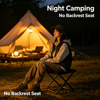 Siège de camping et de pêche moderne, pliable, léger et durable en tissu Oxford avec sac de rangement zippé pour la randonnée et les pique-niques en plein air
